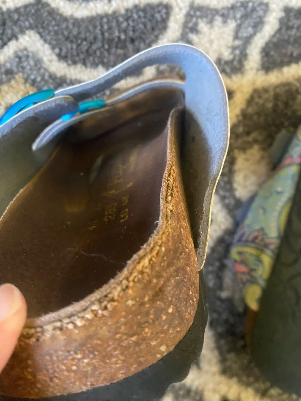 Birkenstock Papillio Arizona Sandals Paisley Blue Pink Size 41 US 8